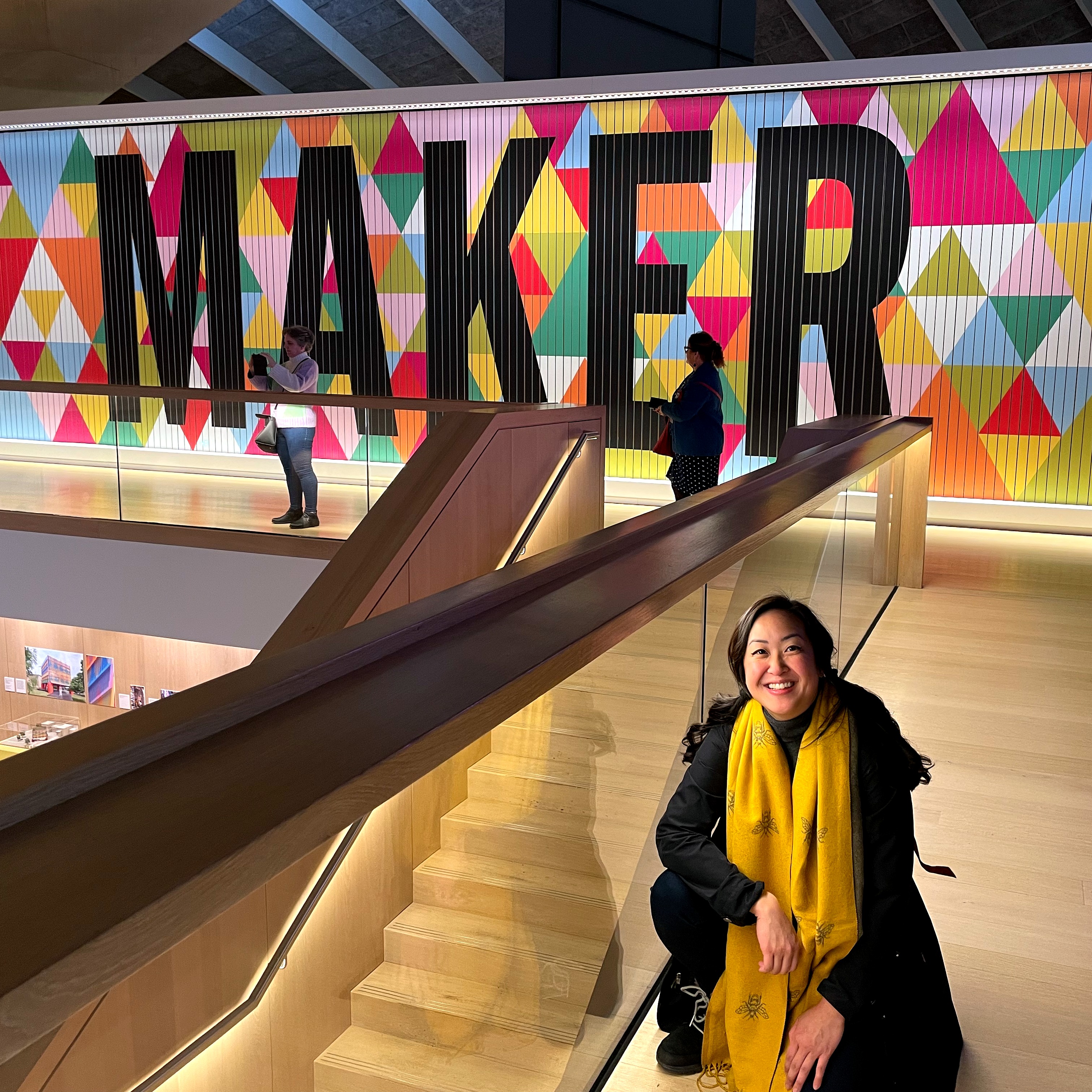 Emily Luong at the MAKER exhibit